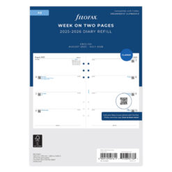 Filofax Week On Two Pages Academic Diary - A5 2025-2026 English