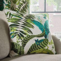 Floresta Tropical Leaf Hummingbird Cushion Cover 45 x 45 cm
