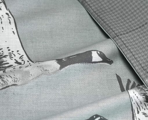 Geese Blue & Grey King Size Bed Cover Set Uk