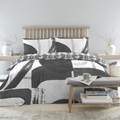 Glyph Charcoal Duvet Sets Cover