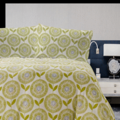 Green Dandelion King Size Duvet Cover Set