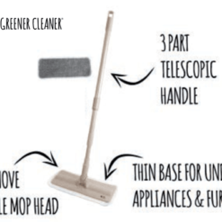 Greener Cleaner Telescopic Handle Microfibre Mop Cream