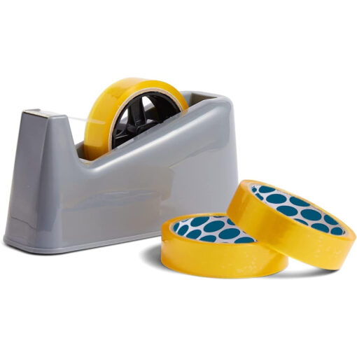 Heavy Duty Tape Dispenser Weighted + 3 Tape Refills