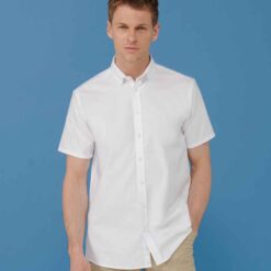 Henbury Modern Short Sleeve Regular Fit Oxford Shirt