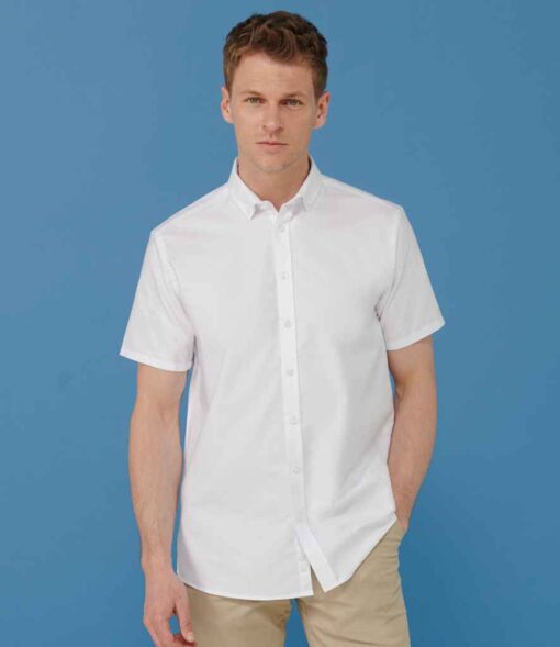 Henbury Modern Short Sleeve Regular Fit Oxford Shirt