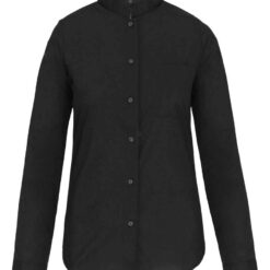 Kariban Ladies Long Sleeve Mandarin Collar Shirt