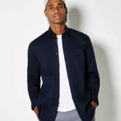 Kustom Kit Premium Long Sleeve Classic Fit Oxford Shirt