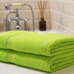 Large Bath Sheets 2 Pack Luxury Egyptian Cotton - Lime Green