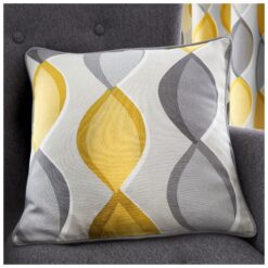 Lennox Grey and Yellow Cushion Cover 43 x 43 cm