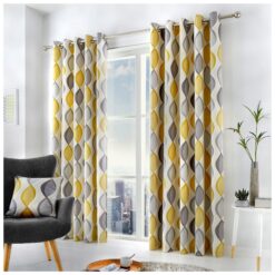 Lennox Grey and Yellow Cushion Cover 43 x 43 cm