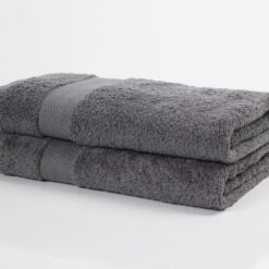 Luxor Spa Towels Charcoal Grey Luxury Heavy Weight 600 GSM Cotton Towels