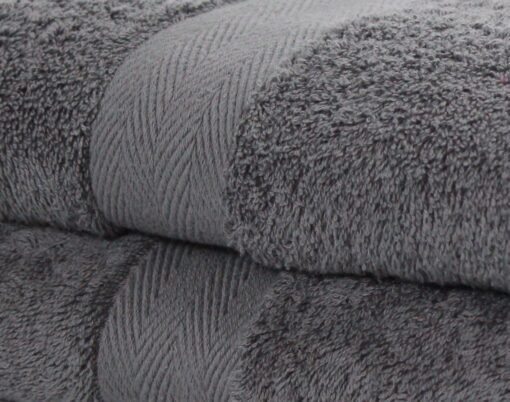 Luxor Spa Towels Charcoal Grey Luxury Heavy Weight 600 GSM Cotton Towels - bath-sheet
