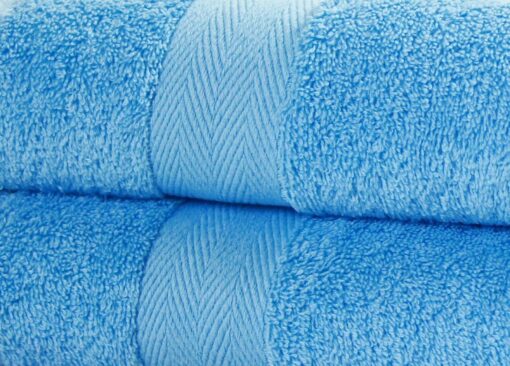 Luxor Spa Towels Cobalt Blue Luxury Heavy Weight 600GSM Egyptian Collection Combed Cotton Towels - bath-sheet