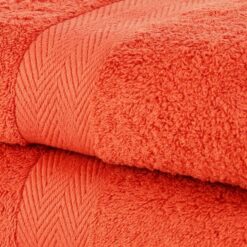 Luxor Spa Towels Dark Orange Towels Luxury Heavy 600 GSM Cotton Towels