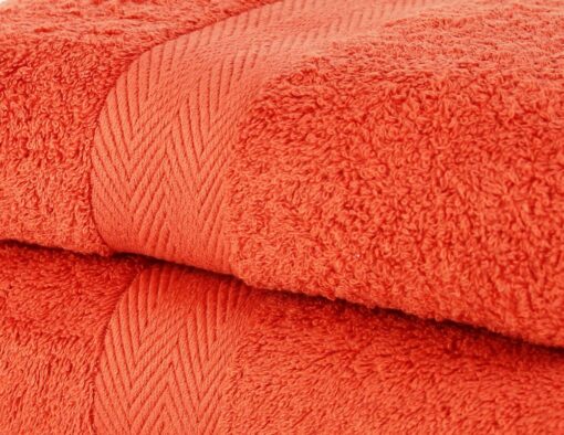 Luxor Spa Towels Dark Orange Towels Luxury Heavy 600 GSM Cotton Towels