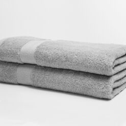 Luxor Spa Towels Silver Grey Luxury Heavy Weight 600GSM Cotton Towels