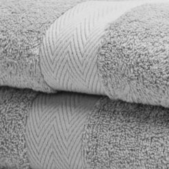 Luxor Spa Towels Silver Grey Luxury Heavy Weight 600GSM Cotton Towels - bath-sheet