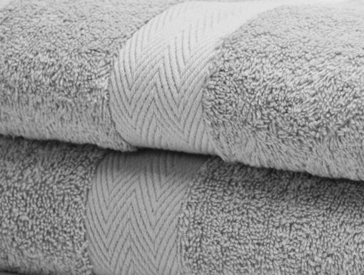 Luxor Spa Towels Silver Grey Luxury Heavy Weight 600GSM Cotton Towels - bath-sheet