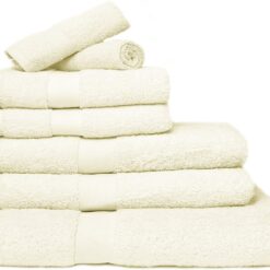 Luxor Towels Cream Luxury 100% Cotton 600GSM Towels Egyptian Collection - bath-sheet