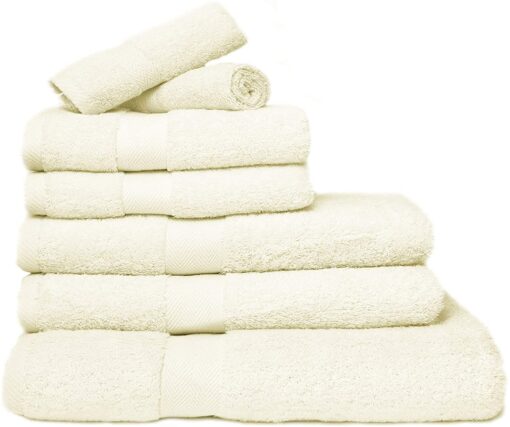 Luxor Towels Cream Luxury 100% Cotton 600GSM Towels Egyptian Collection - bath-sheet