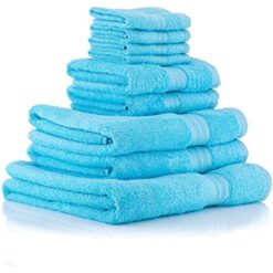 Luxury Egyptian Collection 100 % Cotton Towels 500GSM Aqua Blue Supreme