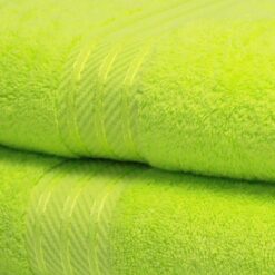 Luxury Egyptian Collection Cotton Towels 500GSM Lime Green Supreme - jumbo-sheet