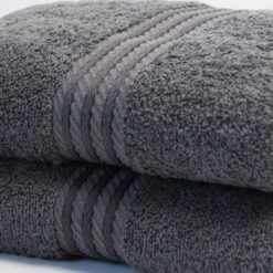 Luxury Towels 100% Cotton 500GSM Charcoal Supreme - bath-sheet
