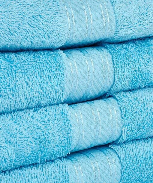 Matching Towel Set in Bright Blue Luxury Cotton
