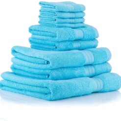 Matching Towel Set in Bright Blue Luxury Cotton - guest-towel-set