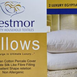 Medium Firm Pillow 2 Pack Egyptian Cotton Cover