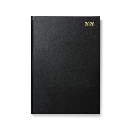 Morgan's Direct 2026 A5 Diary Day Per Page Planner with Hard Cover - black