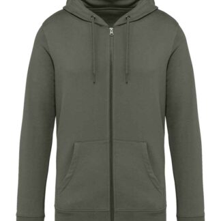 Native Spirit Unisex Full Zip Hoodie - Organic Khaki, 4XL