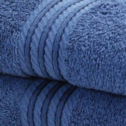 Navy Luxury Egyptian Collection Towels 100% Cotton 500 GSM Supreme - jumbo-sheet