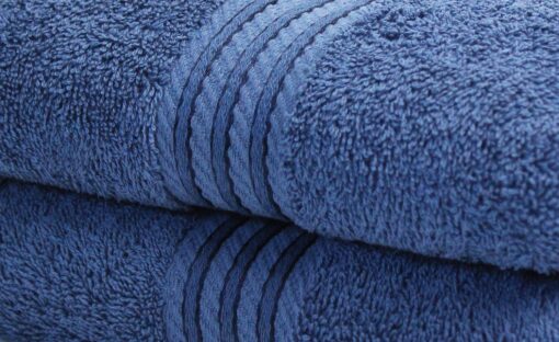 Navy Luxury Egyptian Collection Towels 100% Cotton 500 GSM Supreme - jumbo-sheet