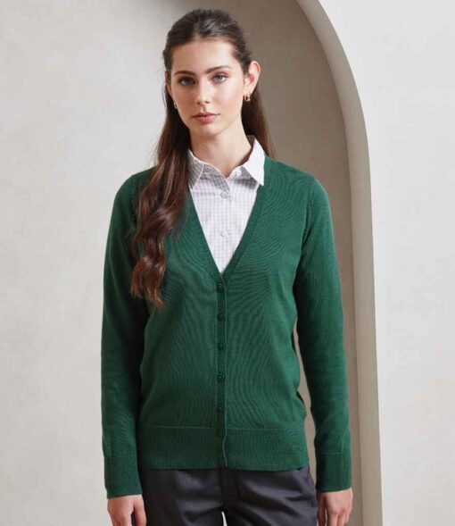 Premier Ladies Cotton Acrylic V Neck Cardigan