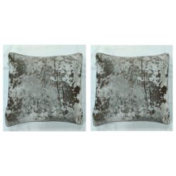 restmor Crushed Velour Cushion Covers Pack of 2 in Mink, Champagne or Chocolate 45 x 45 cm - mink