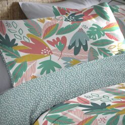 Rona Duck Egg Duvet Cover Set with Free Fitted Sheet
