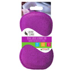 Scrubby Pad Dual Sided 11 x 7 cm (Purple & Silver)