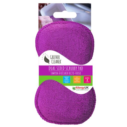 Scrubby Pad Dual Sided 11 x 7 cm (Purple & Silver)
