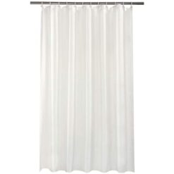Spectrum 180 x 180 cm Shower Curtain and Rings Set, Cream
