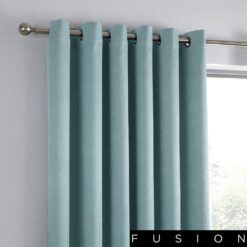Strata Duck Egg Thermal Semi Block Out Eyelet Curtains by Fusion