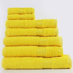 Sunshine Yellow Towels Luxury Egyptian Collection 100% Cotton Towels 500GSM Supreme