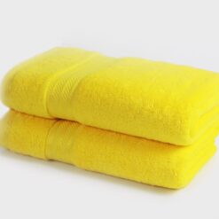 Sunshine Yellow Towels Luxury Egyptian Collection 100% Cotton Towels 500GSM Supreme - jumbo-sheet