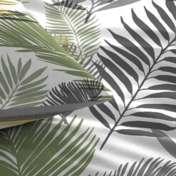 Tropical Leaf Ochre Yellow Duvet Cover Set by Fusion