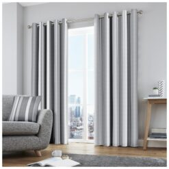 Whitworth Grey Stripe Cushion by Fusion
