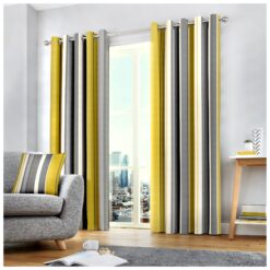 Whitworth Yellow Stripe Cushion by Fusion