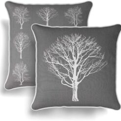 Woodland Tree Charcoal Cushion Cover 43 x 43 cm