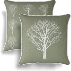 Woodland Tree Green Cushion Cover 43 x 43 cm