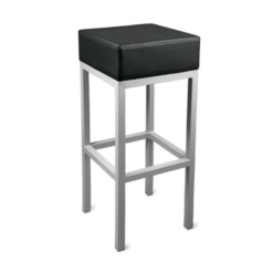 Cuboni Square Bar Stool Black Fixed Height