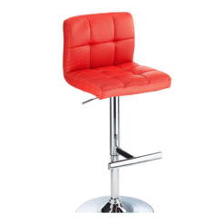 Cuborn Bar Stool Red Faux Leather